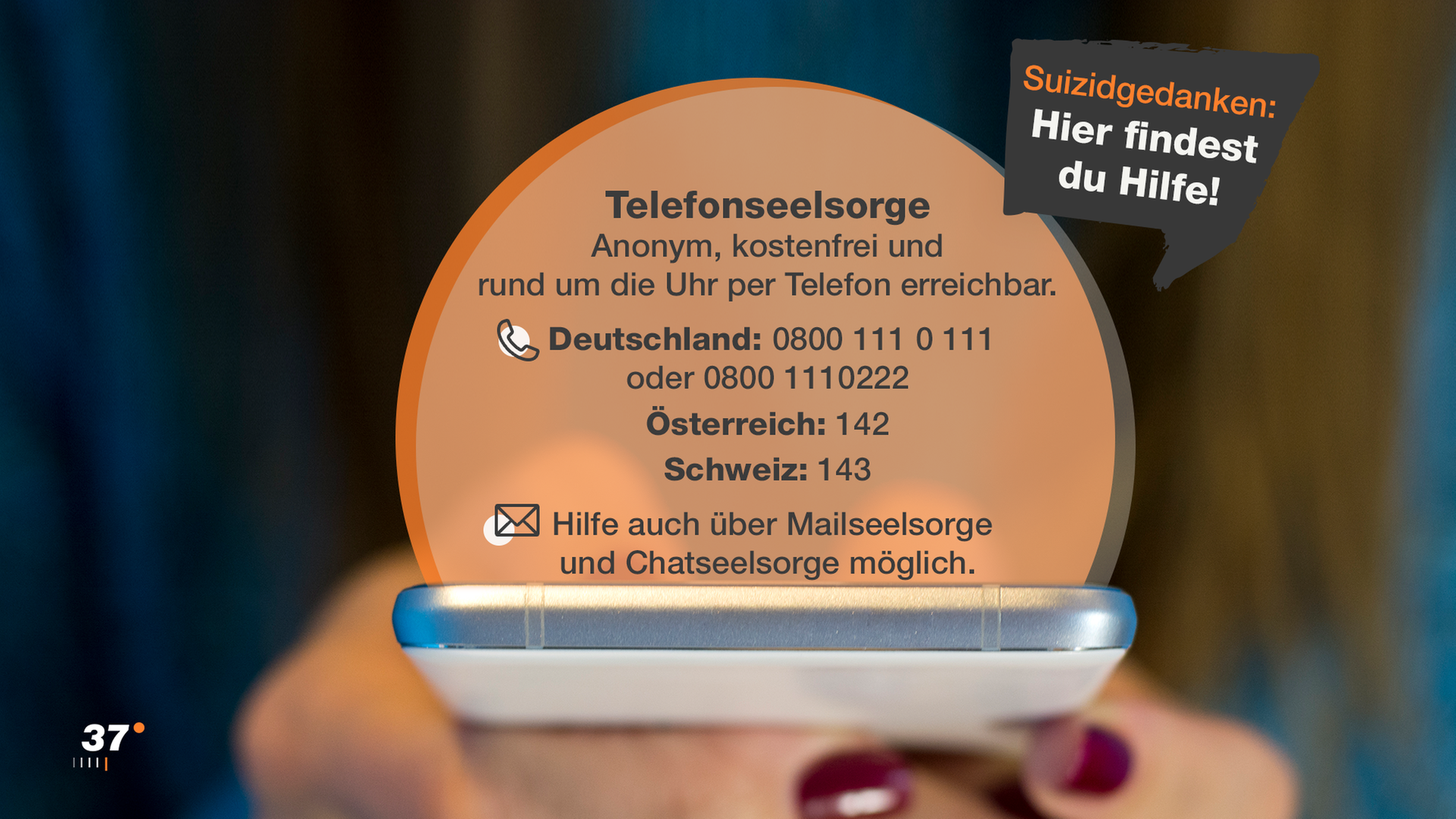 Adressen von Beratungsstellen bei Suizidgedanken