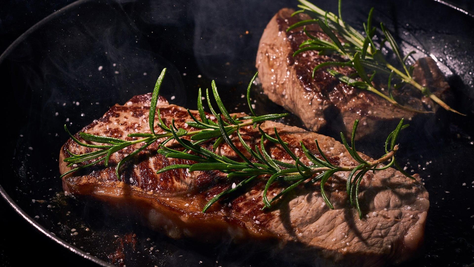 Steak in der Pfanne