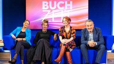 Sandra Kegel, Barbara Vinken, Katrin Schumacher und  Gert Scobel auf dem Blauen Sofa 
