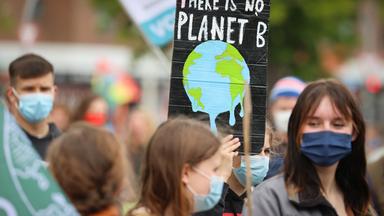 Ein Klimaschutz-Plakat