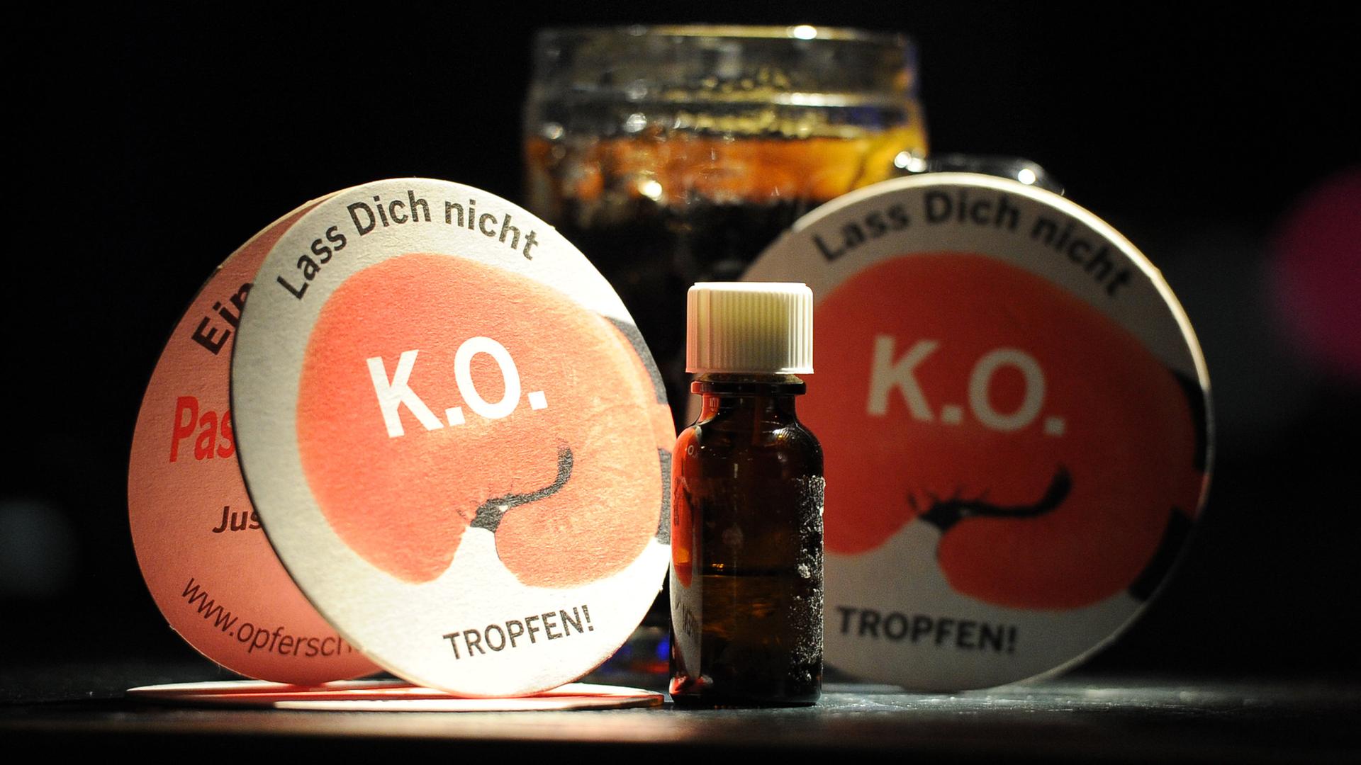 Flasche mit K.O.-Tropfen