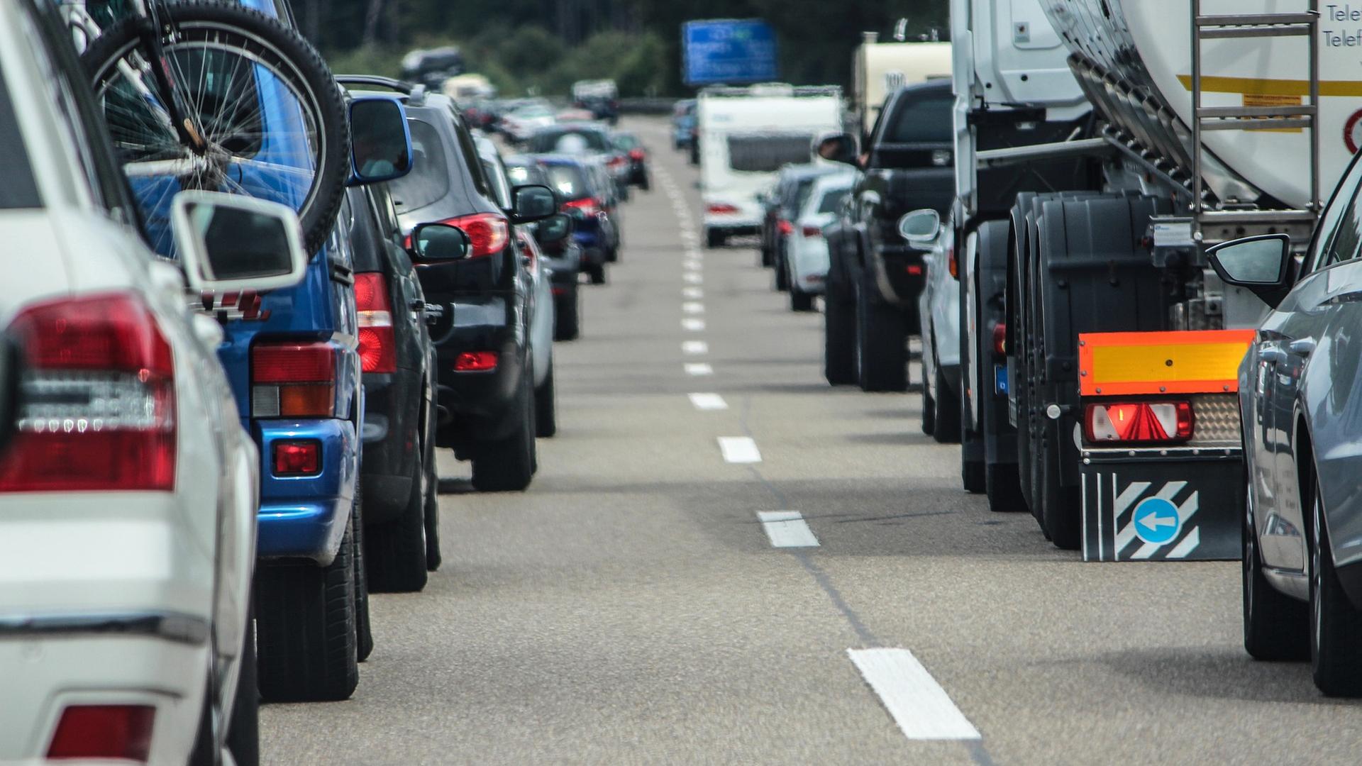 Stau auf einer Autobahn