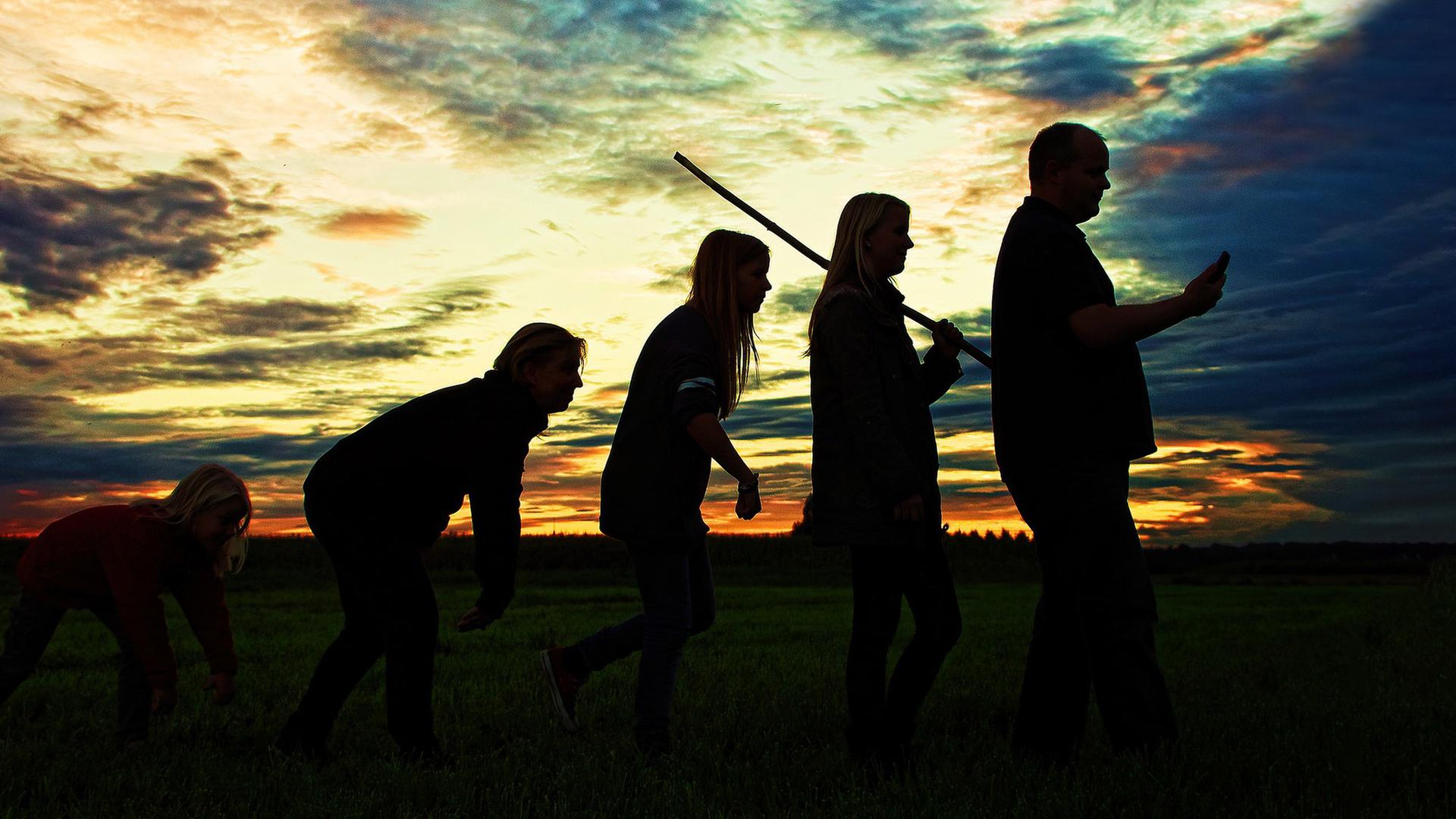 Szene meschliche Evolution