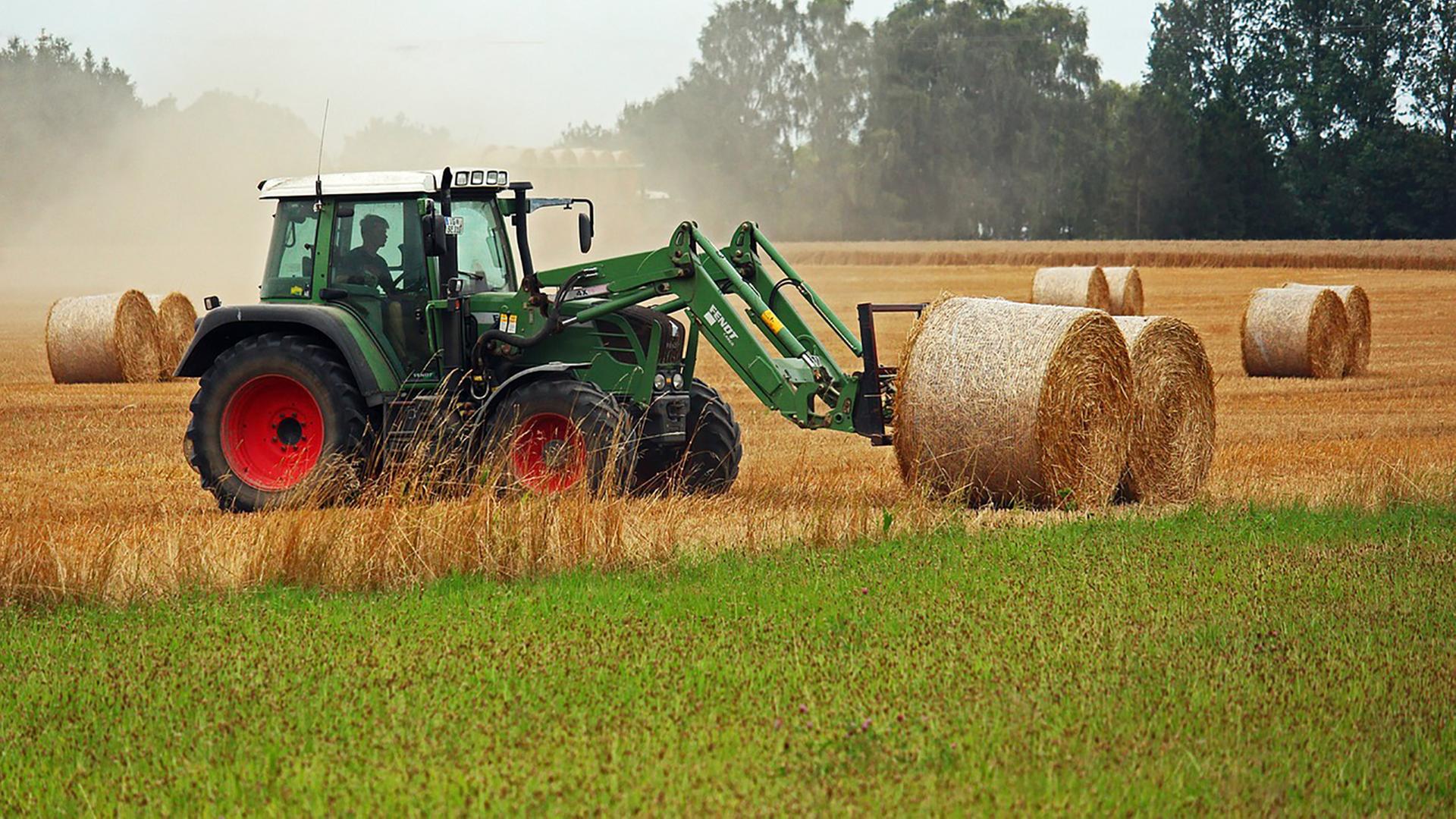 Traktor auf dem Feld
