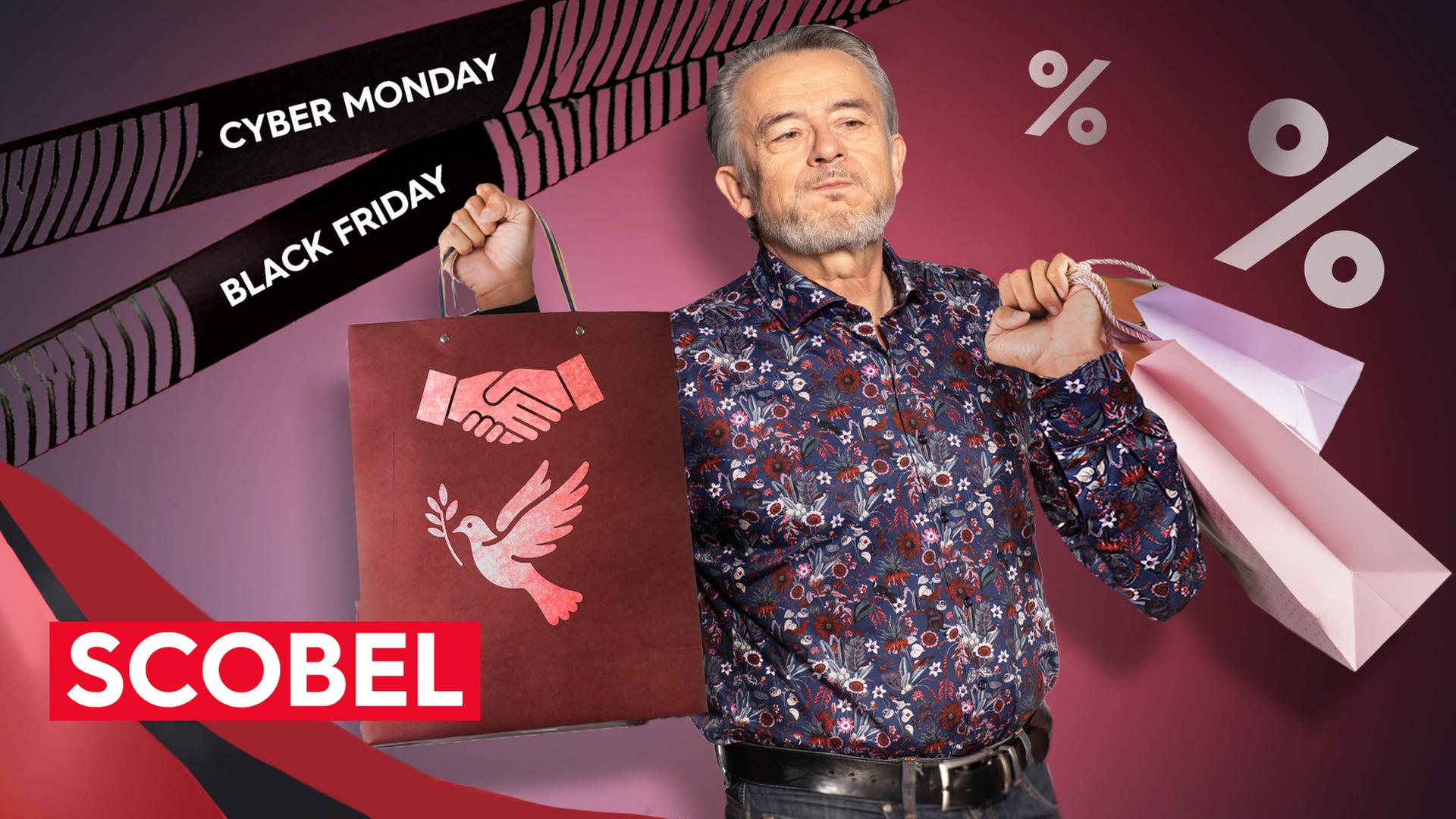 Gert Scobel vor einer animierten Wand