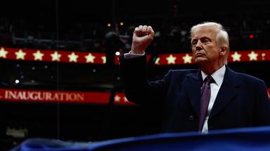 Donal Trump bei seiner Amtseinführung