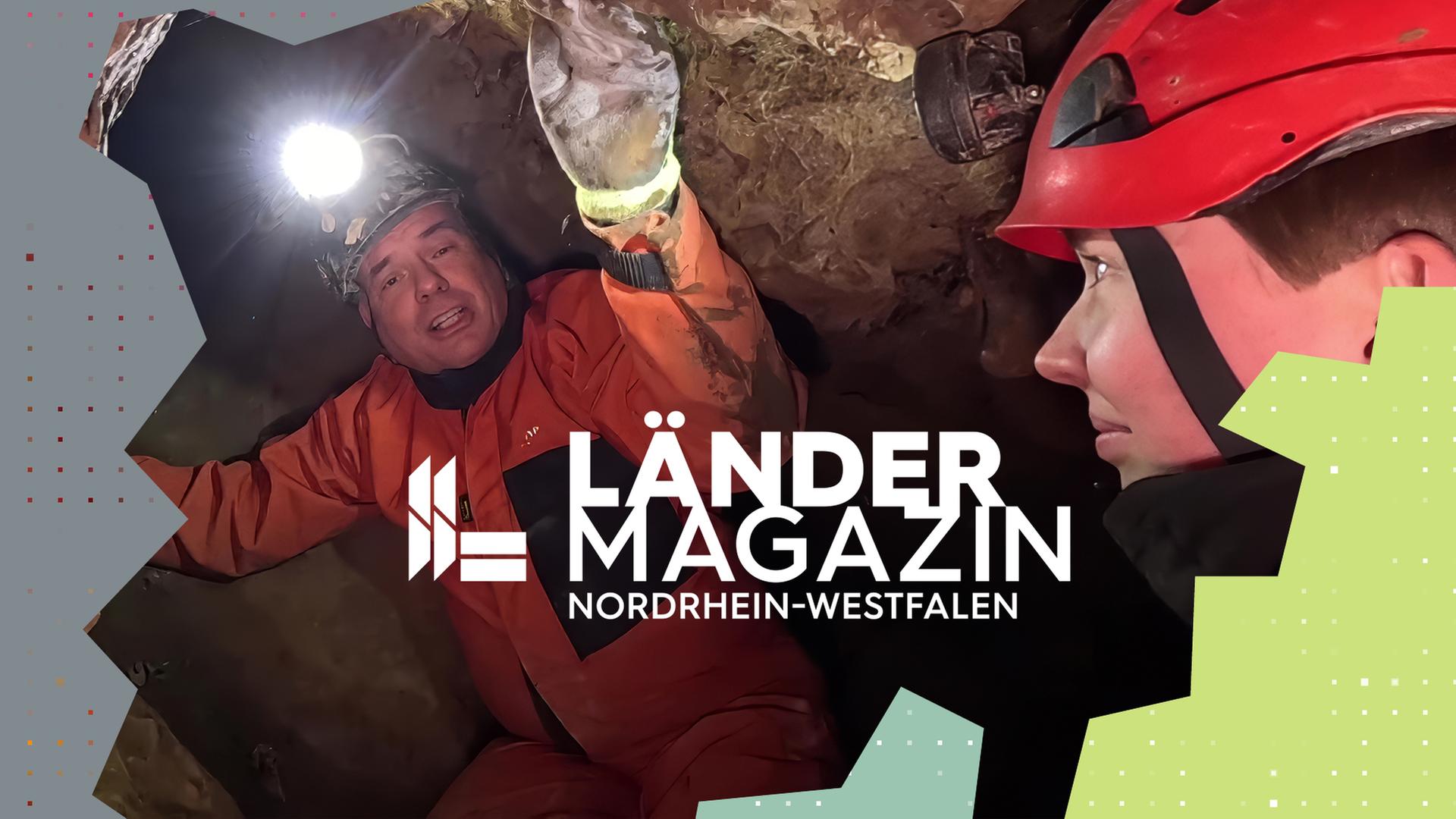 Höhlenforscher in einer Höhle.