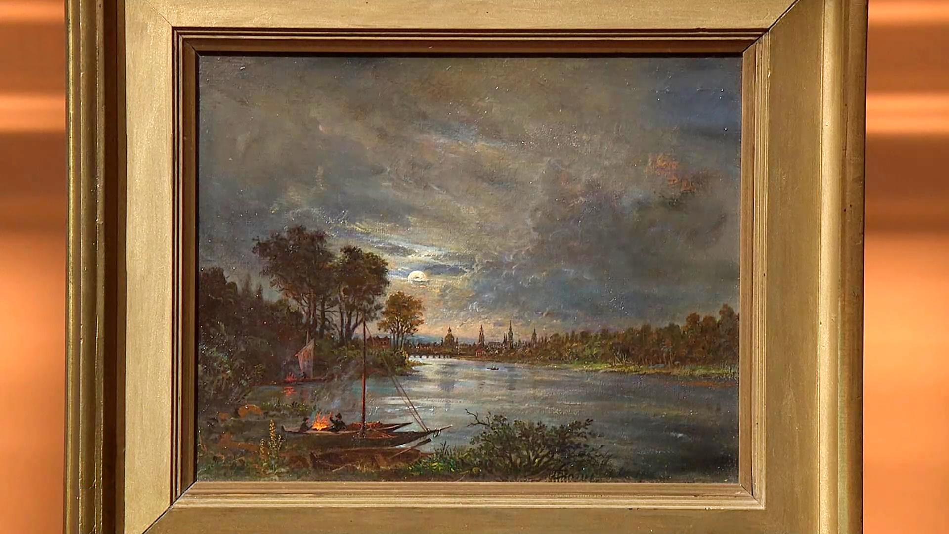 Ein Landschaftsgemälde von Dresden.