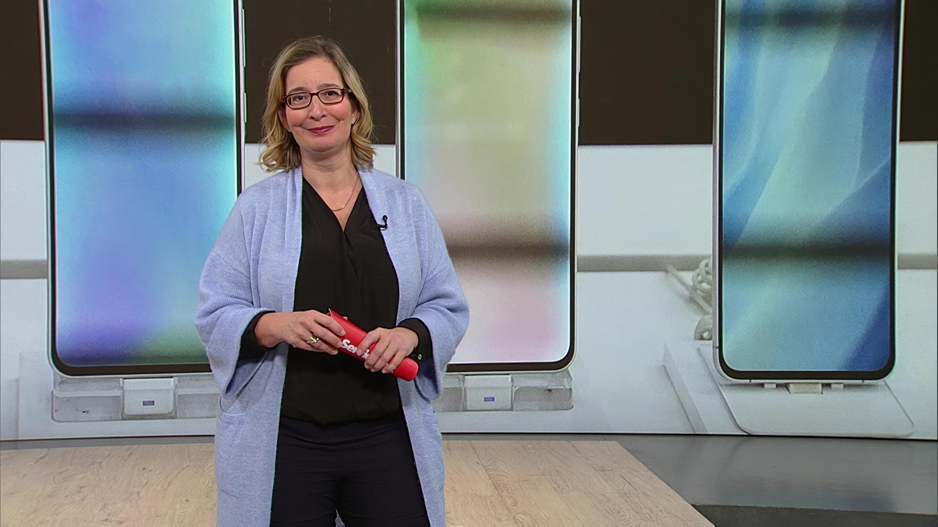 Die Moderatorin im Servicezeit-Studio.