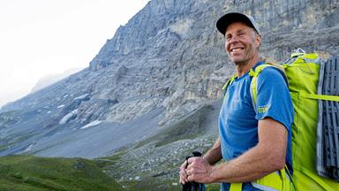Robert Jasper unter der Eigernordwand. Szene aus "Eigerman"