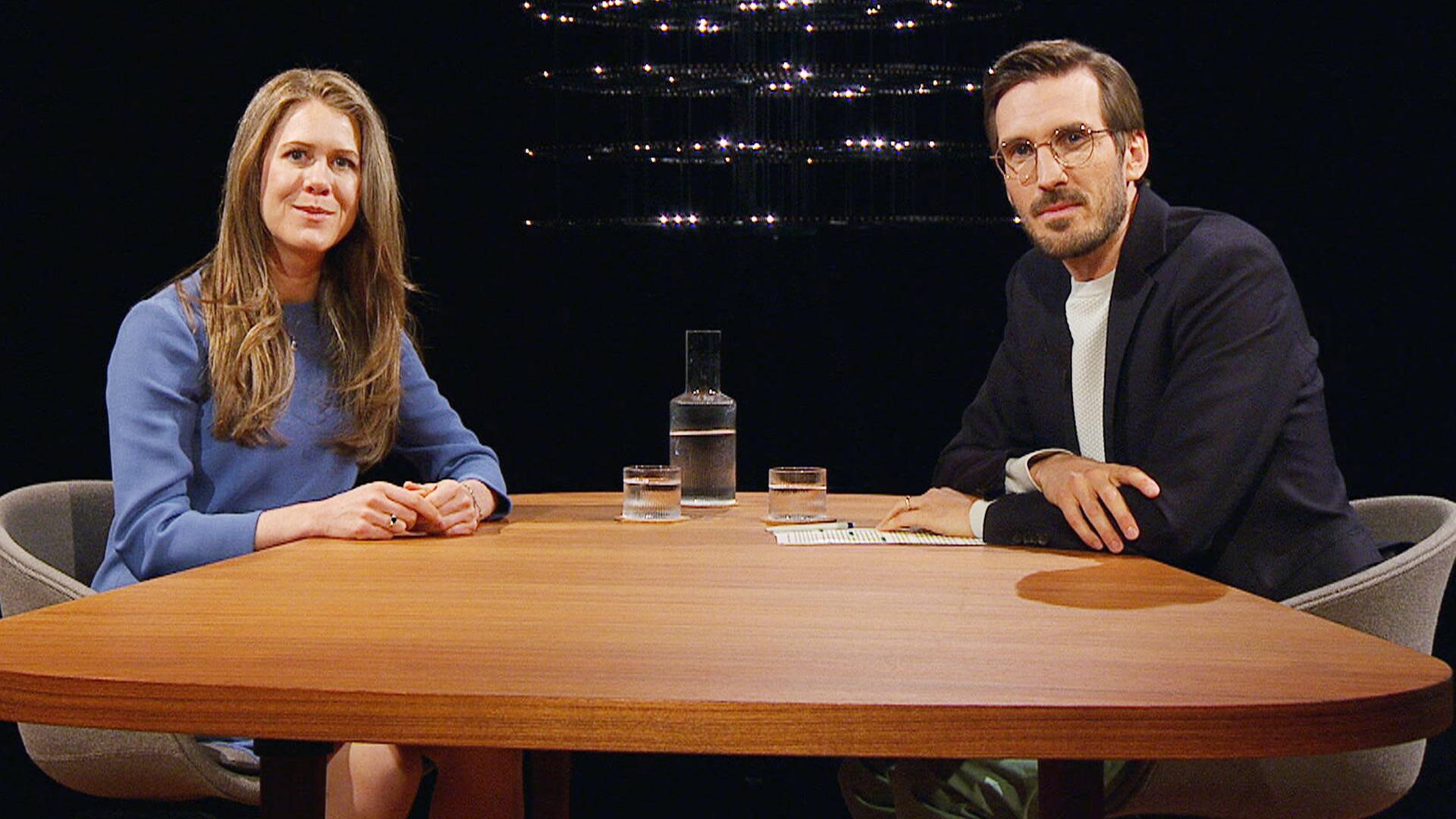 Anja Blacha, Extremsportlerin, und Moderator Yves Bossart