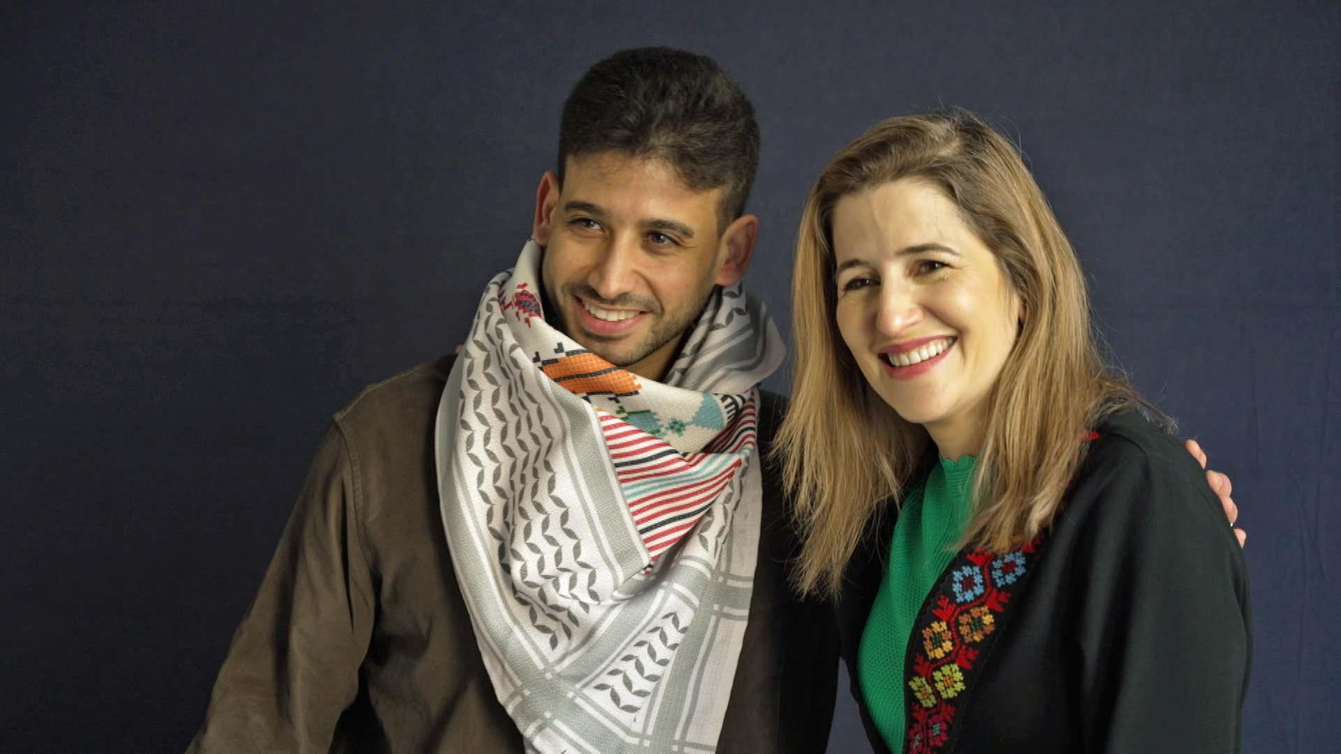 Regisseurin Areeb Zuaiter und der Parkour-Athlet Ahmed Matar