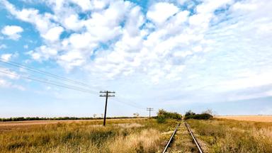 Bahnstrecke im Banat (von Budapest nach Temeswar). 
