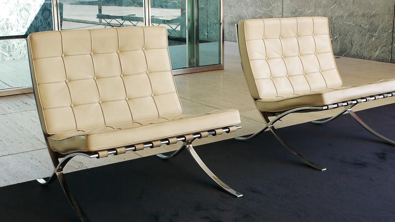 Barcelona Chair , Entwurf Mies van der Rohe, anlässlich der Weltausstellung 1929 in Barcelona