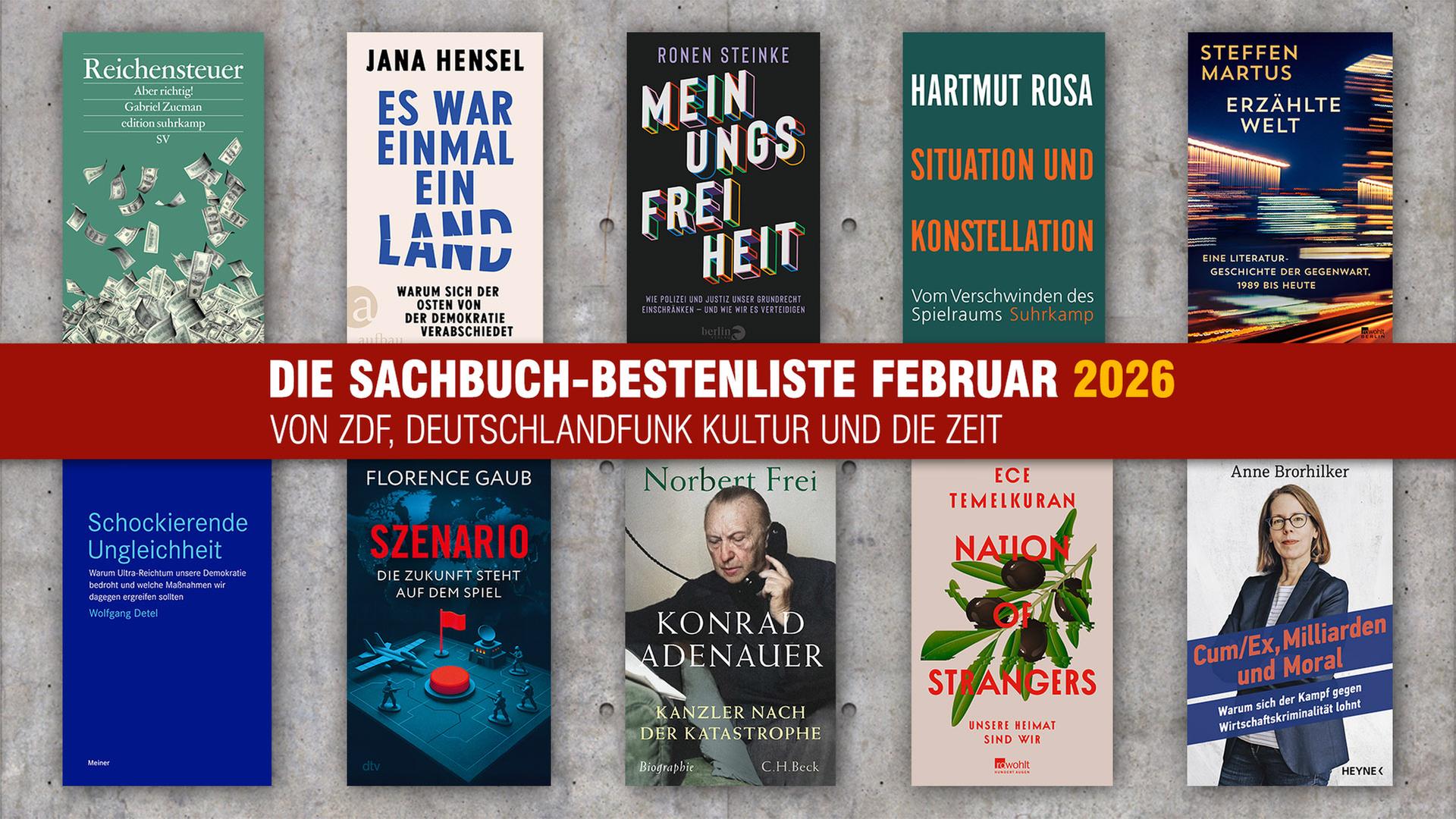 Die Sachbuch-Bestenliste für Februar 2026