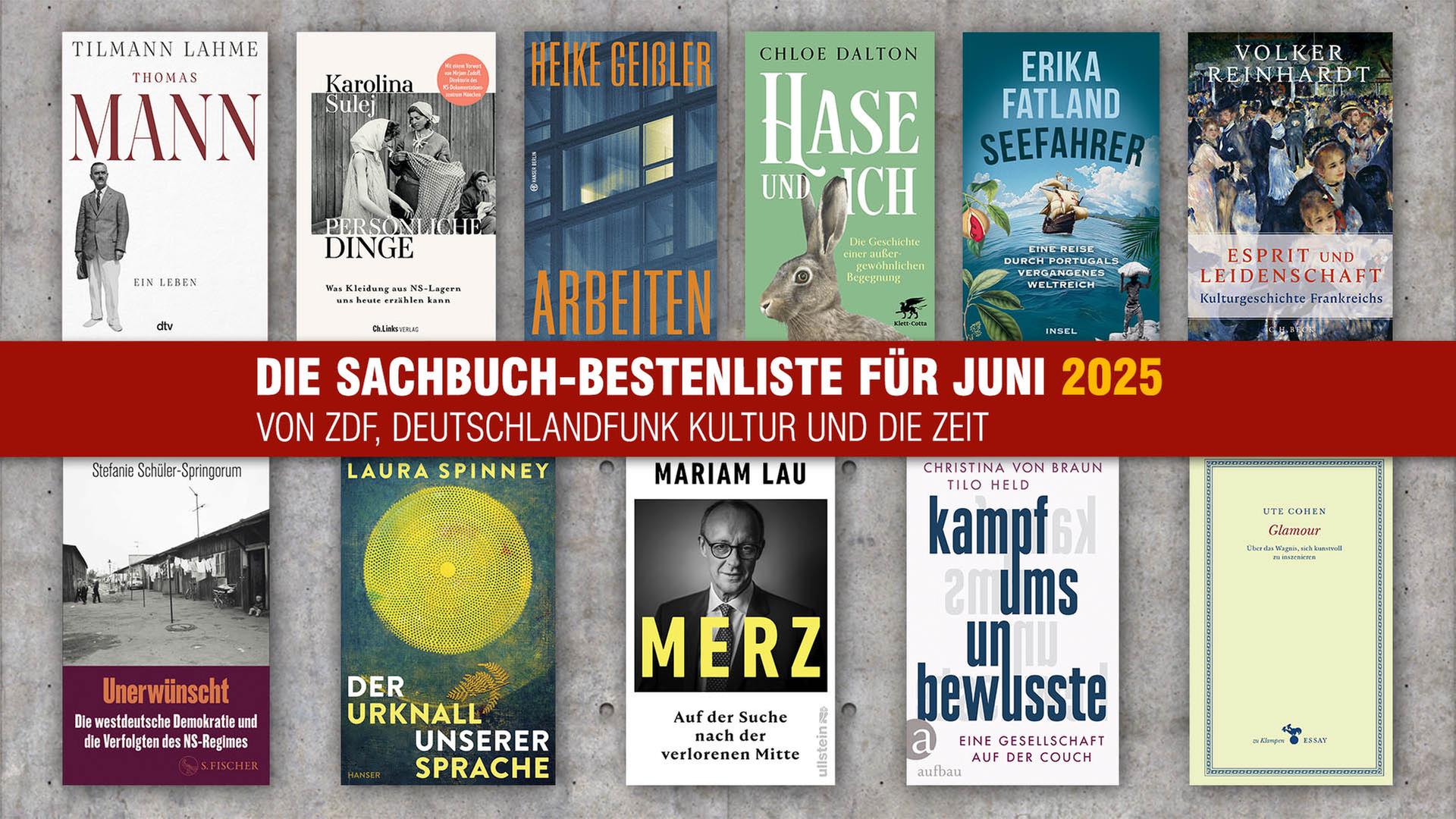 Die Sachbuch-Bestenliste für Juni 2025