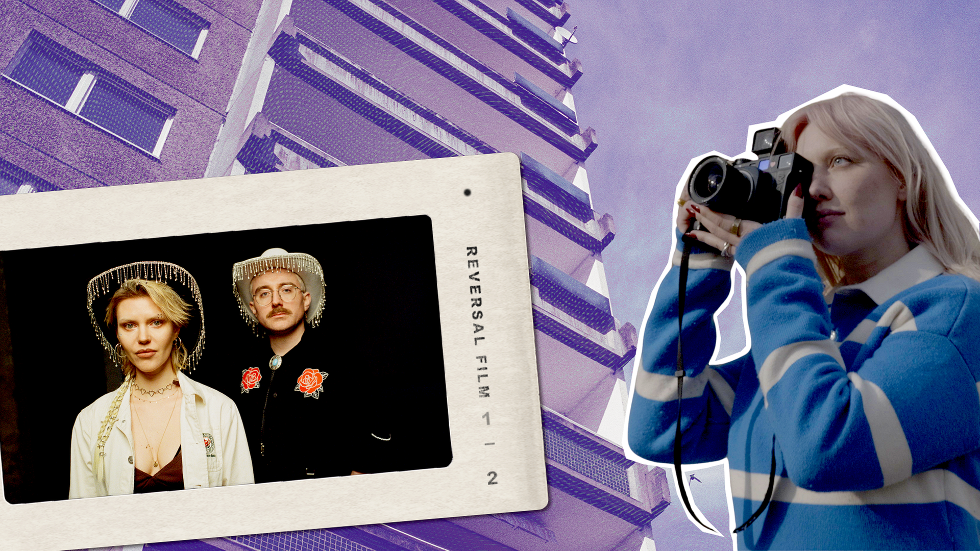 Bildmontage: Die Indie-Pop-Band "Tränen" aus Chemnitz und die Fotografin und Regisseurin Jen Krause.