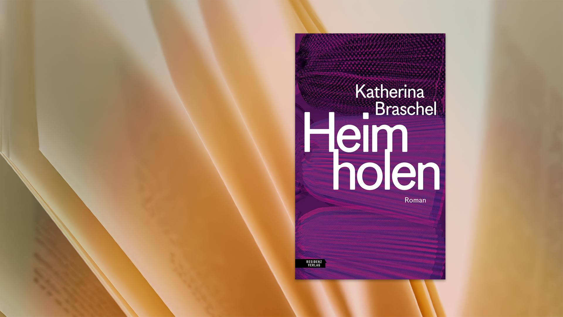 Auf dem Cover des Buches sieht man den Titel in großen weißen Buchstaben geschrieben, auf violett-farbenem Hintergrund.