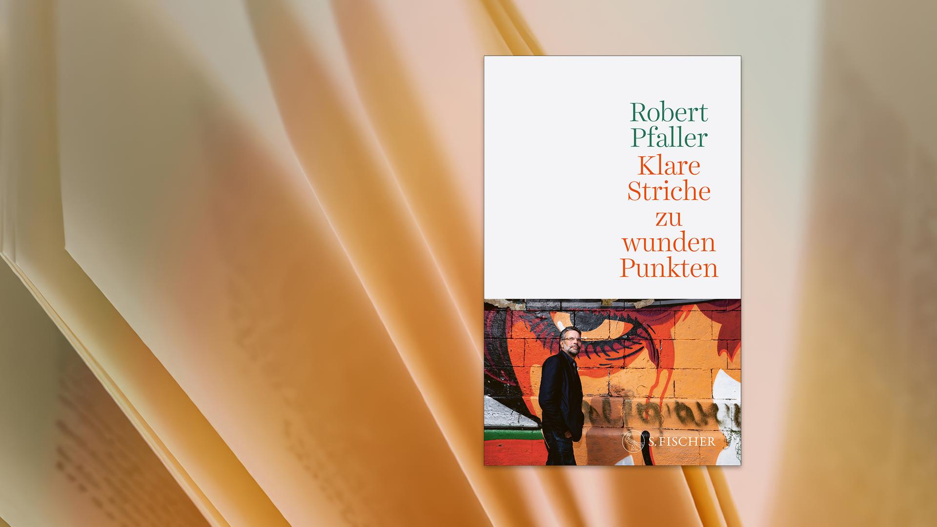 Auf dem Cover des Buches steht auf der oberen Hälfte der Buchtitel vor weißem Hintergrund, und in der unteren Hälfte sieht man das Foto eines älteren Mannes vor einer Graffiti-Wand.