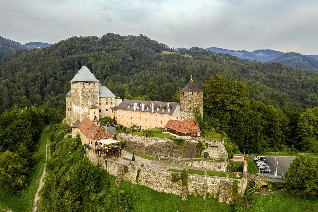 Burg aus der Luft geshen.