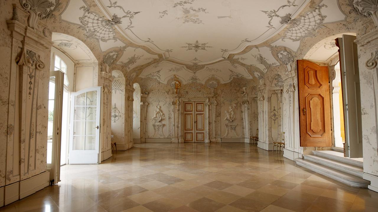 Die Sala Terrena in Schloss Hof - Bindeglied zwischen Schloss und Garten.