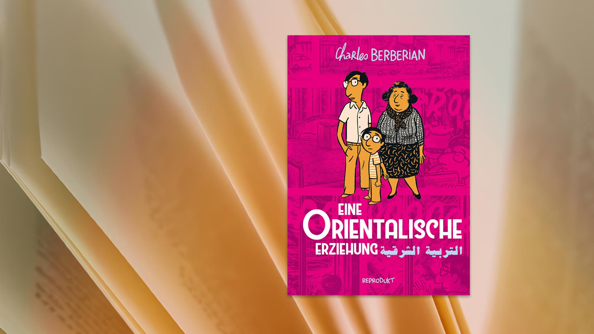Auf dem Cover des Comics sieht man die Illustration eines Mannes, einer Frau und eines Jungen, vor pink-farbenem Hintergrund.