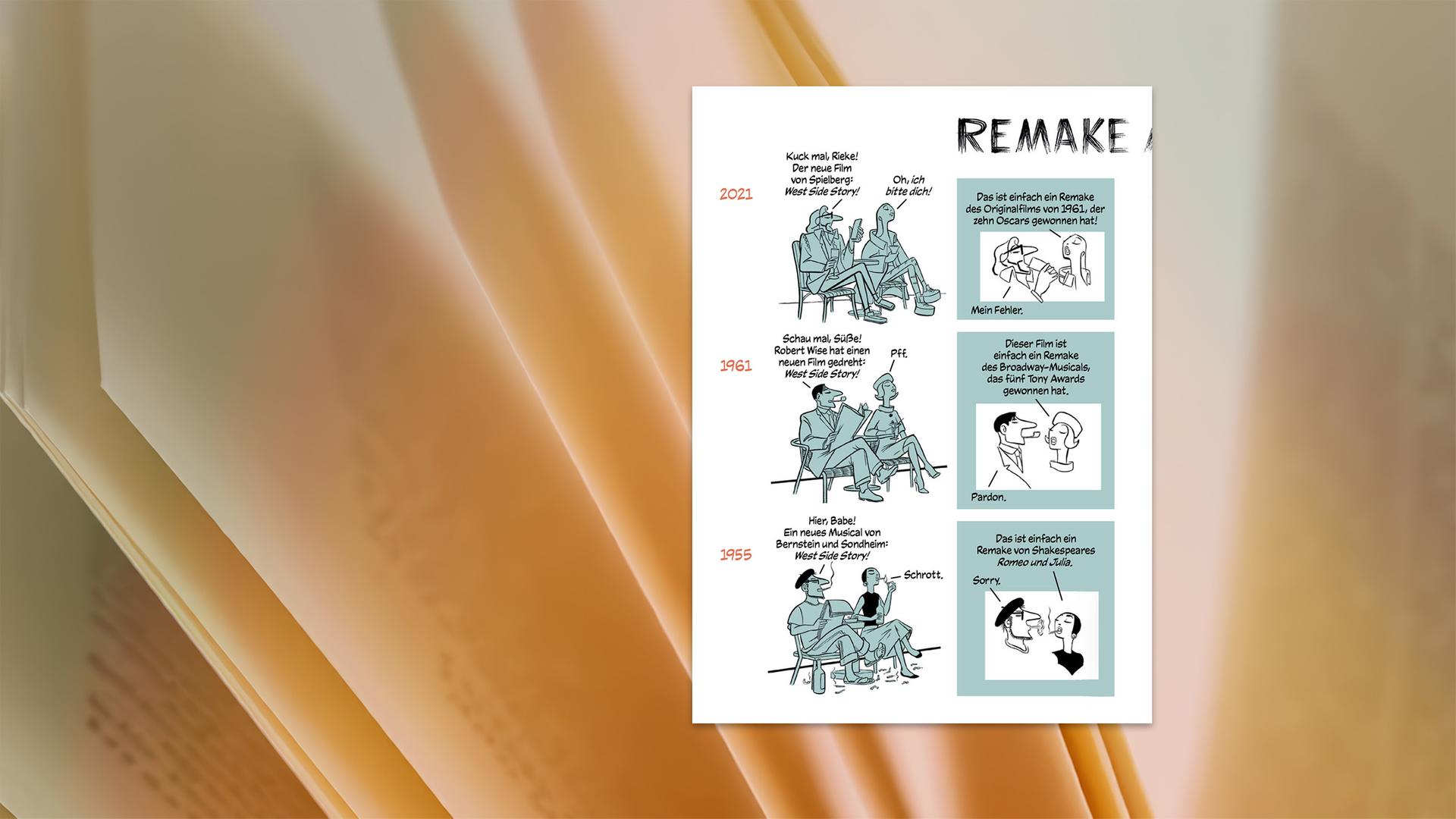 Man sieht die illustrierte Seite eines Comics.
