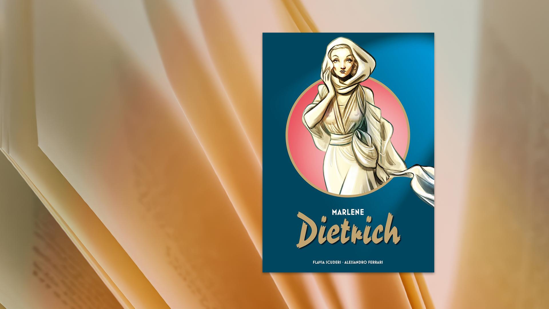 Auf dem Umschlag des Comics sieht man die Illustration einer in Beige gekleideten Frau,  die vor einem blauen Hintergrund, in einem roten Kreis steht.