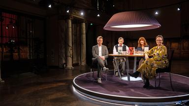 Cornelius Pollmer, Philipp Tingler, Nora Bossong und Gastgeberin Thea Dorn im Literarischen Quartett