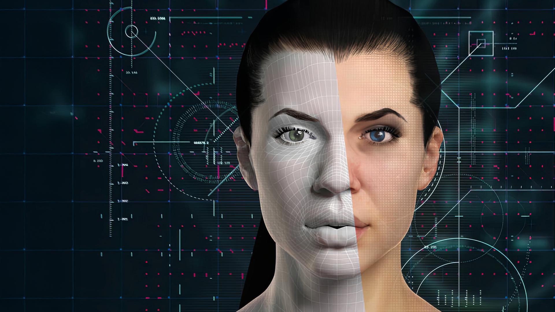 Ein küsntlich am Computer erstelltes Gesicht.