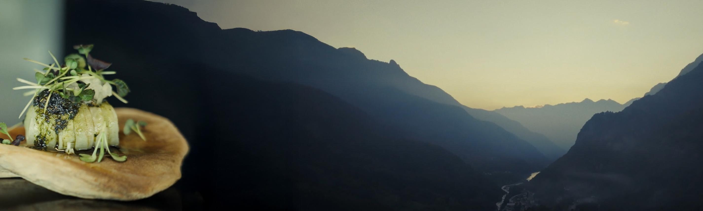 Der Geschmack der Berge Hintergrund