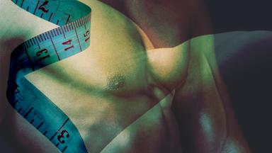 Collage aus Körpern und Massband