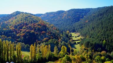 Der Cevennen-Nationalpark im Herbst. Der Nationalpark wurde 1970 gegründet und ist einer der größten Nationalparks Frankreichs.