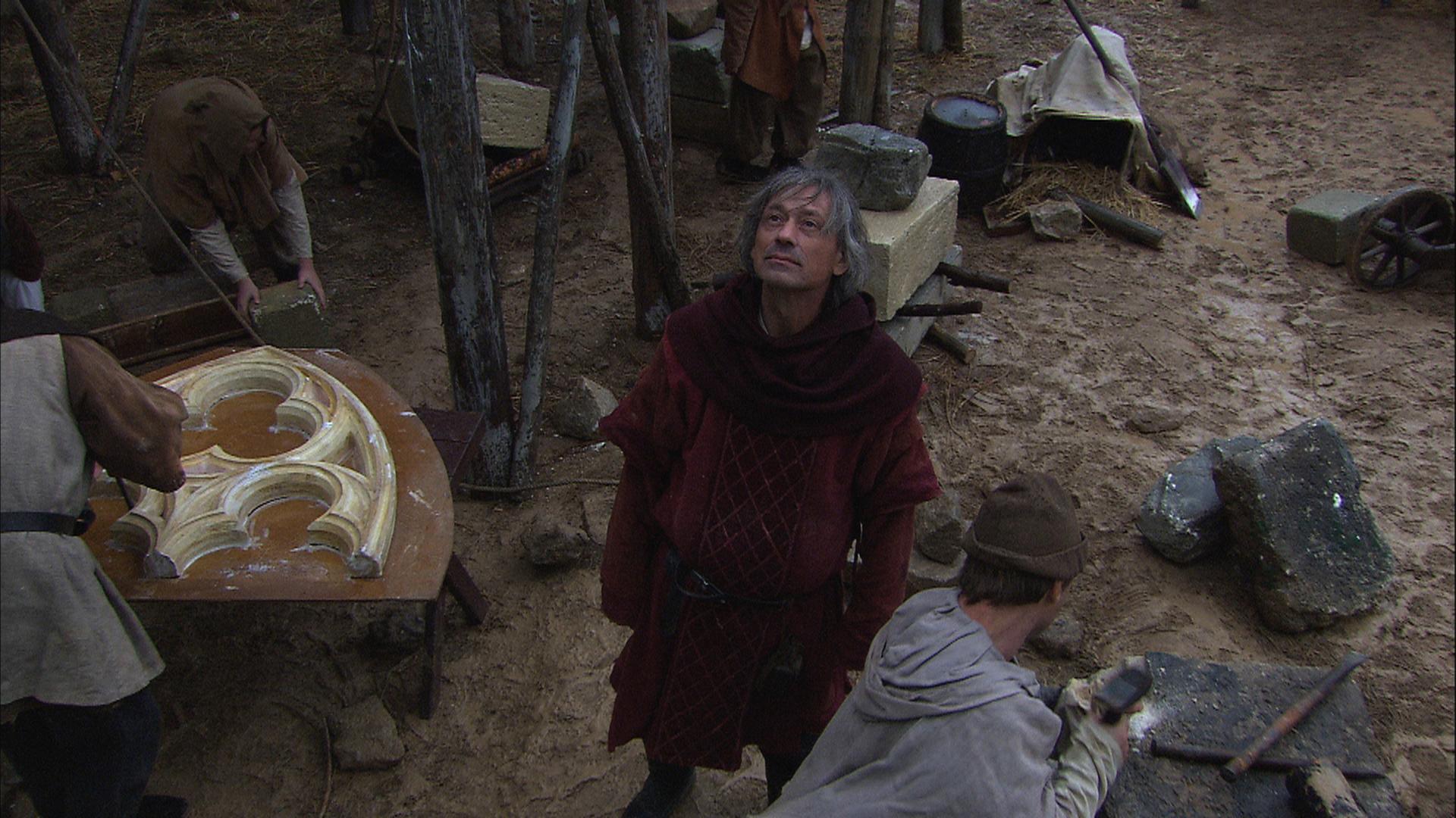 Meister Gerhard betrachtet sein Bauwerk.