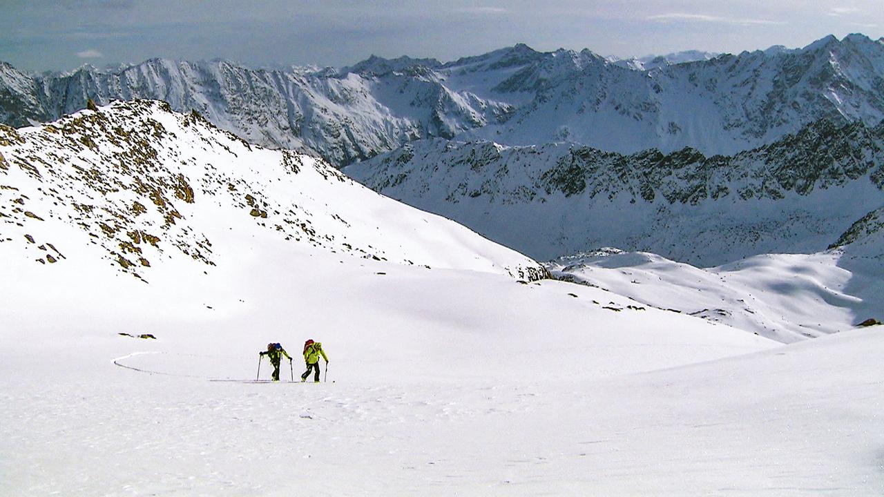 Bergpanorama mit Menschen