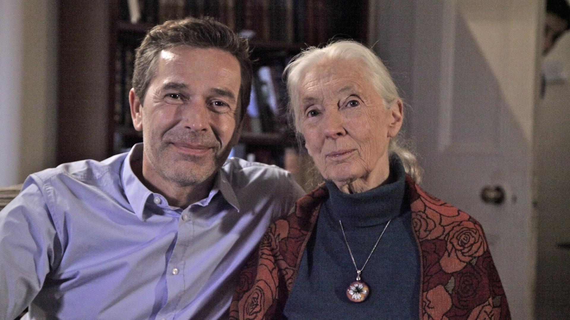 Dirk Steffens mit Jane Goodall