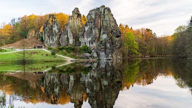 Die Externsteine im Teutoburger Wald.