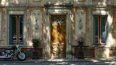 Eine südfranzösische Hausfassade.