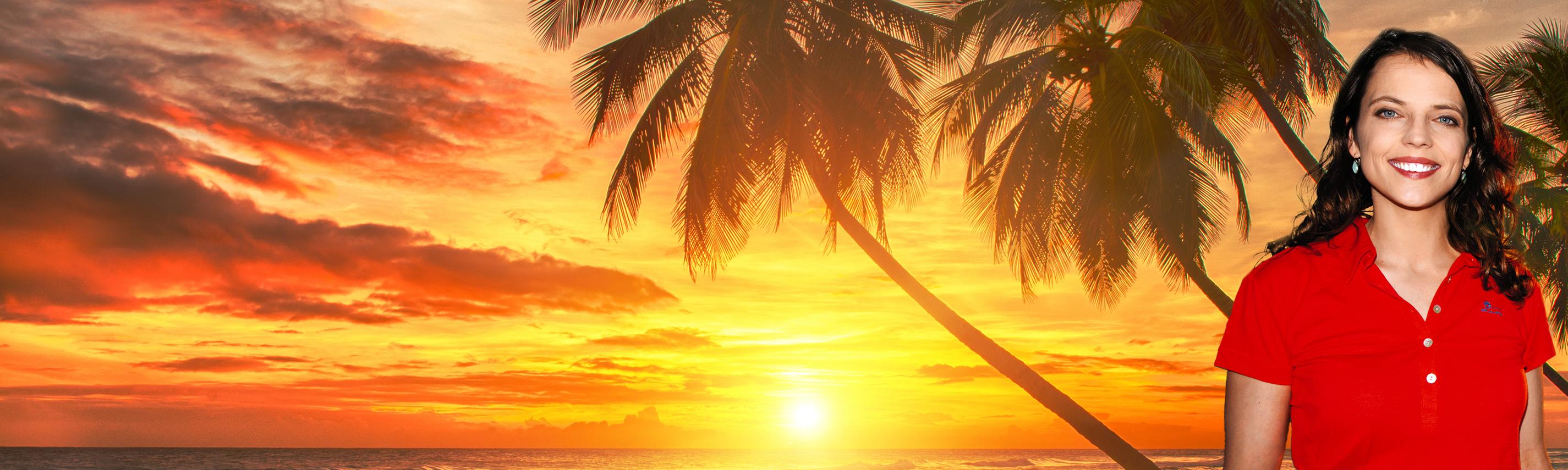 Fernweh Karibik Sendebereich Hintergrund 2850x855