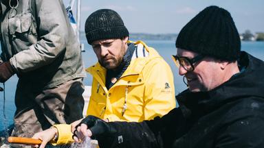 nsere drei, aus "Ochs im Glas" bekannten Protagonisten Florian Holzer, Thomas Nowak und Ingo Pertramer, lieben auch Fischkonserven. Deshalb machen sie sich diese selbst.