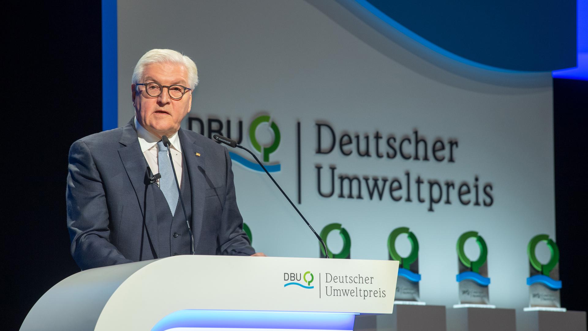 Frank-Walter Steinmeier bei seiner Rede zum Deutschen Umweltpreis