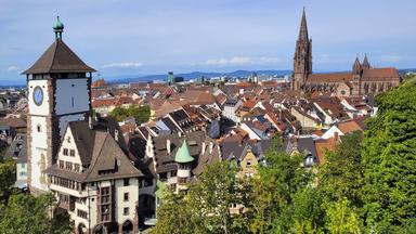 Luftansicht von Freiburg.