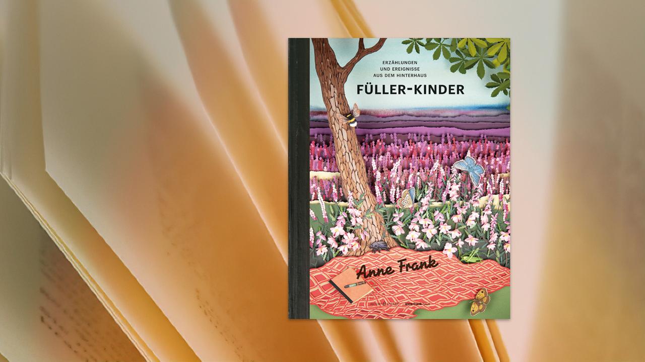 Auf dem Umschlag des Kinderbuchs ist eine Illustrastion von einem Baum mit blühender Sommerwiese und Picknickdecke zu sehen. Auf der Decke liegen ein Block und ein Stift.