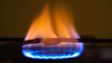 Gasflamme eines Gasherdes