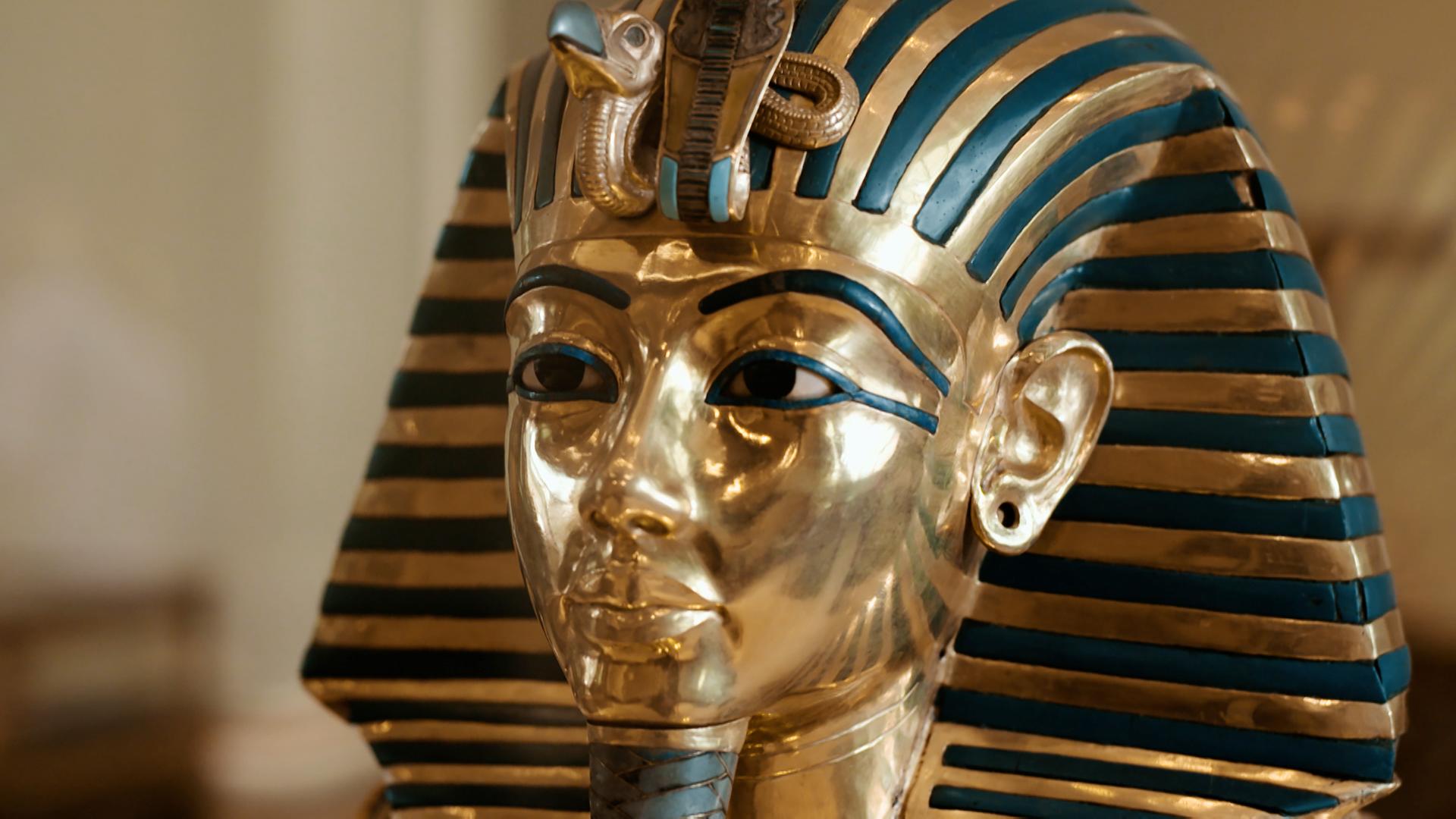 Kopf des Tutanchamun im Grand Egyptian Museum.