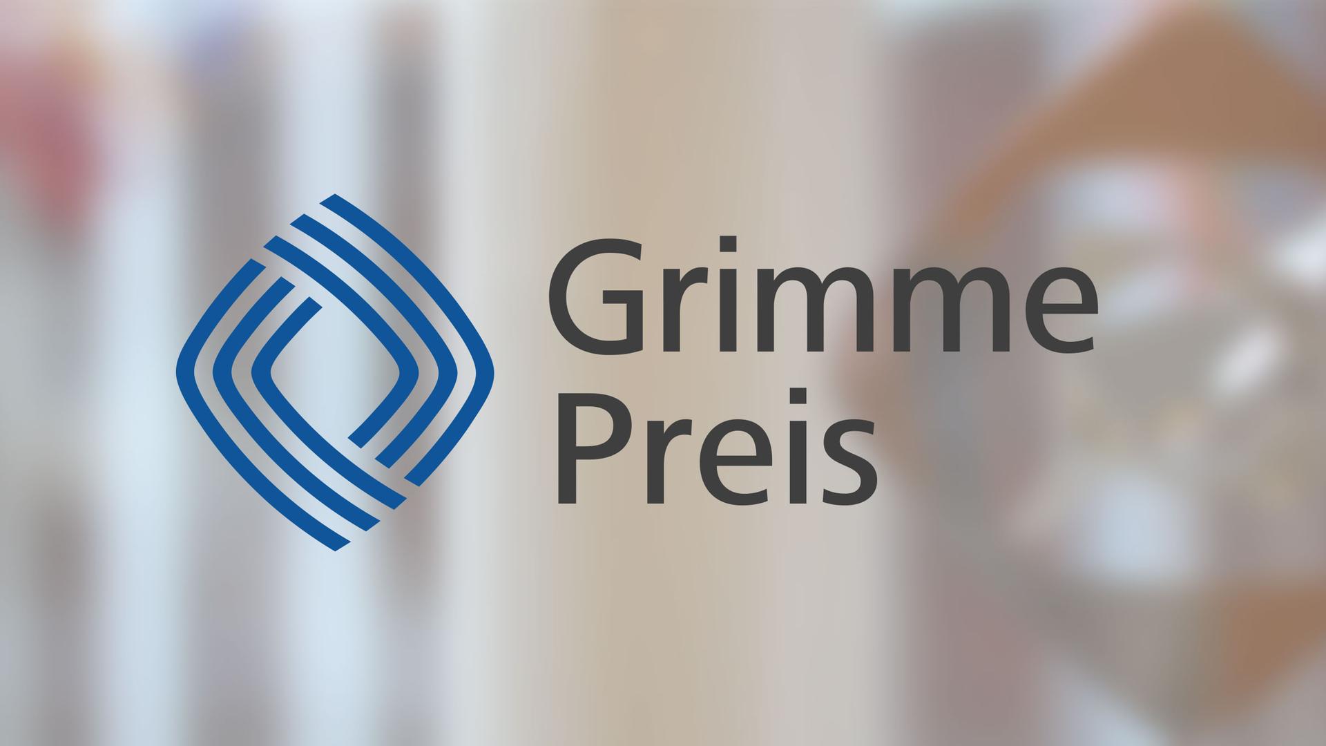 der Schriftzug "Grimme Preis" auf einem verschwommenen Hintergrund