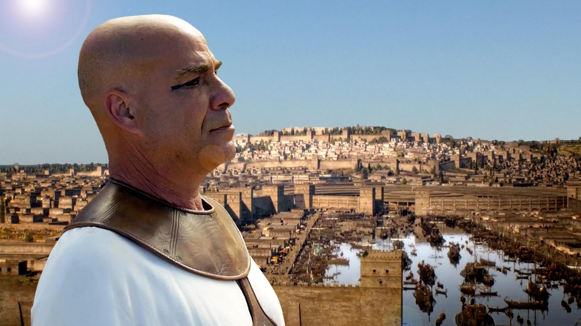 Stadt Karthago im Hintergrund