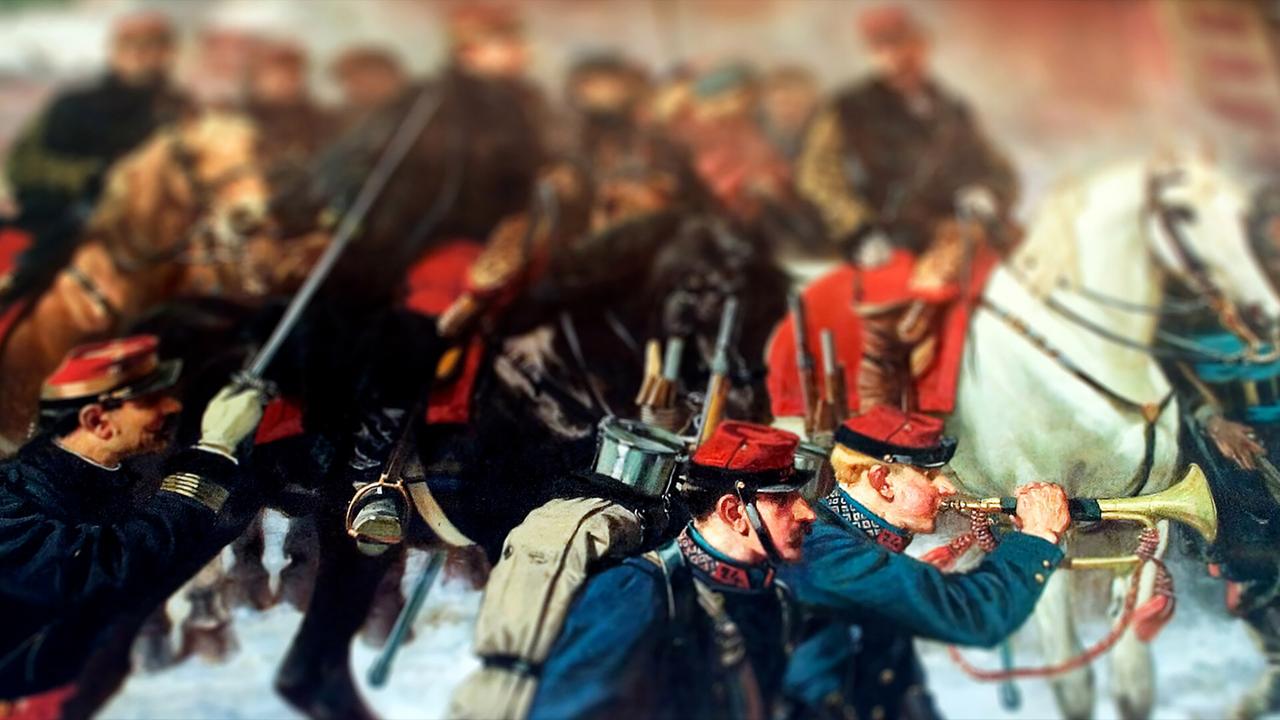 Collage mit Soldaten vergangener Zeiten