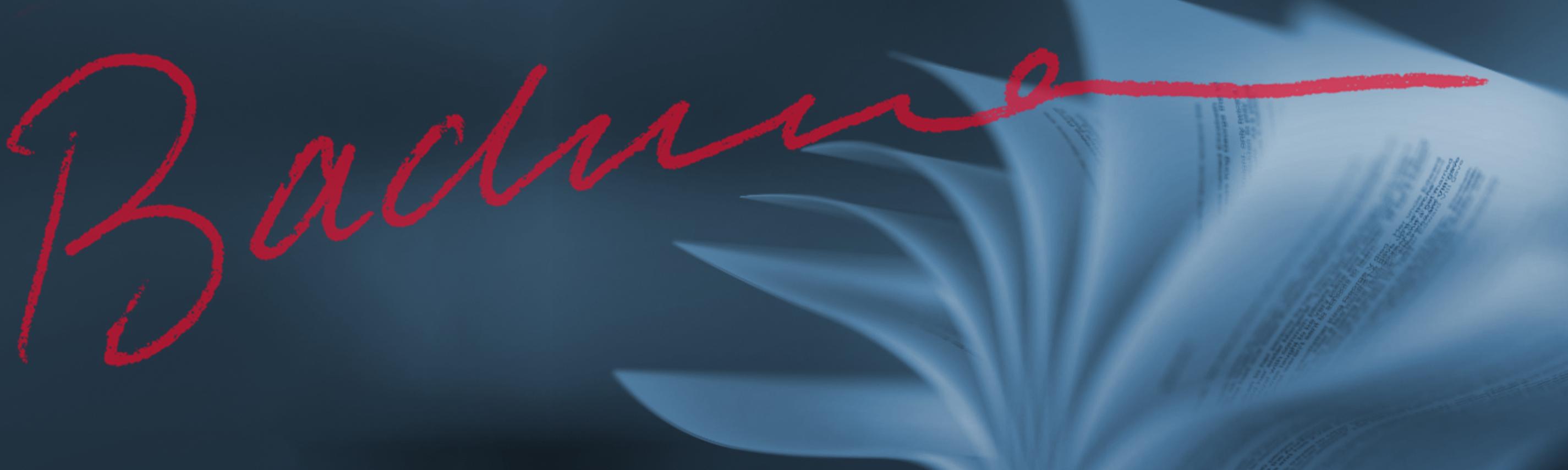 ein aufgeschlagenes Buch, die Unterschrift von Ingeborg Bachmann