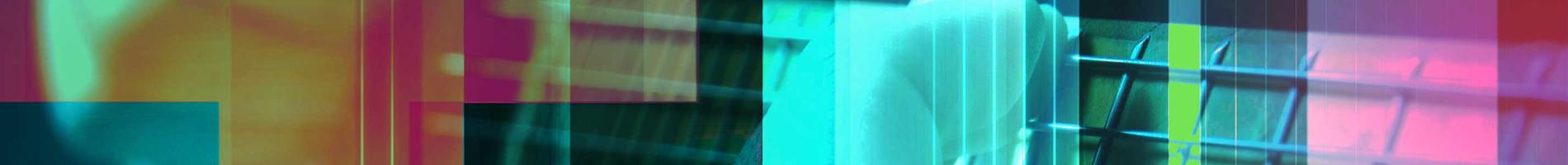 collage farbflächen gitarre